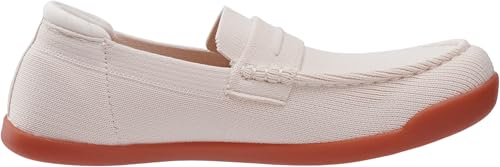 Image of WHITIN Women's Wide Penny Loafers Slip On Barefoot Flats W616 | Breathable Knit Fabric, Soft Skin-Friendly Feel, Lightweight Comfort, Office Work, Travel Days & Everyday Walking