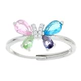 Urania Preziosi - ANELLO DEMETRA MM 10X15 IN ARGENTO 925 CUORE FARFALLA R1824COL