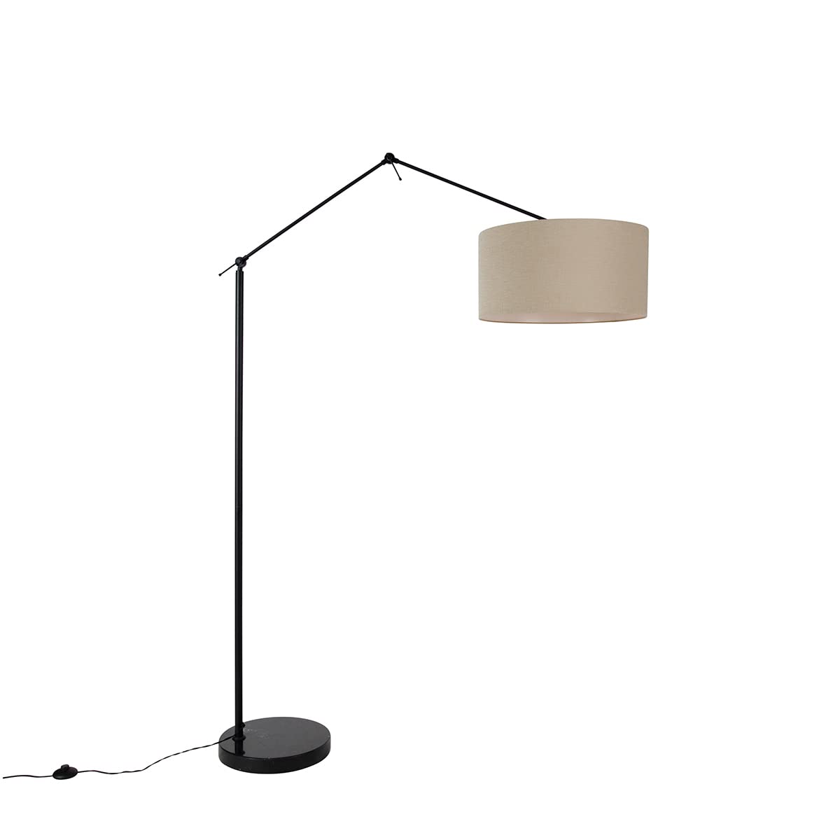QAZQA Lampada da terra con paralume cortin shade - rustico - - Bronzo