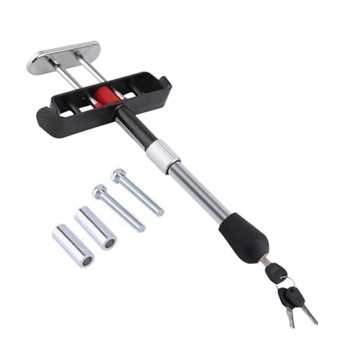 Bloqueo de pedal para automóvil: construcción de acero inoxidable resistente, bloqueo de freno retráctil, antirrobo de 3 llaves, seguridad automática de ajuste universal | Inmovilizador de ped
