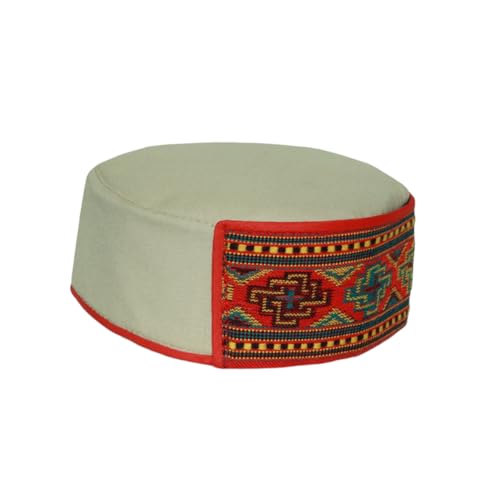 Image of Vastraa Fusion Himachali Topi for Men | Nepali Headwear | Traditional Kullu Cap | Pahadi Topi | Kashmiri Hat | Wool Handcrafted Ethnic Wear