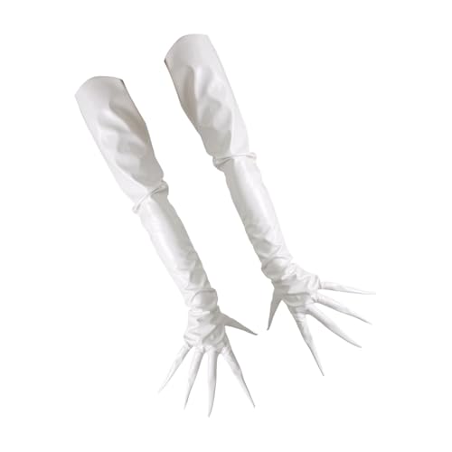 Gants en cuir synthétique cosplay protège-ongles de fête et Halloween