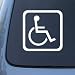Handicapped Sign - Car, Truck, Notebook, Vinyl Decal Sticker #2305 | Vinyl Color: White