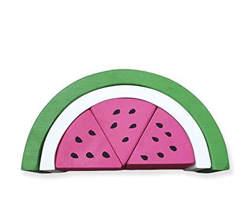 Arco iris waldorf madera sandía, limón o naranja. Juguetes Educativos. Aprendizaje para niños.
