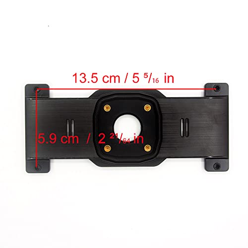 Rear View Mirror Back Plate Panel + Mirror Dash Cam Mount Arm for Car DVR Instead of Strap, with 13.5 x 5.9cm Backplate