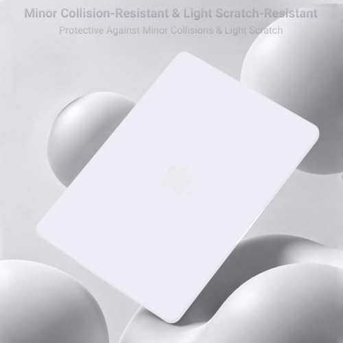 Image of MOSISO Compatible with MacBook Air 15 inch Case M5 M4 M3 M2 2026 2025-2023 | Model A3448 A3241 A3114 A2941, Scratch-Resistant Ultra-Thin Protective Hard Shell Case Cover, White