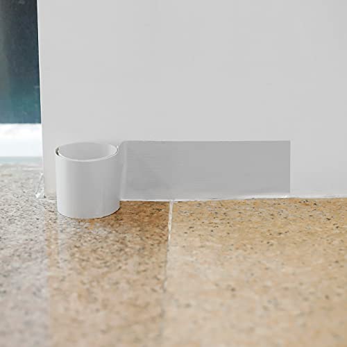 Image of uxcell Waterproof Peel and Stick Decorative Tape Self Adhesive 4.72 inch W x 16.4'L PVC Removable Tape for Wall Edge Matte Grey