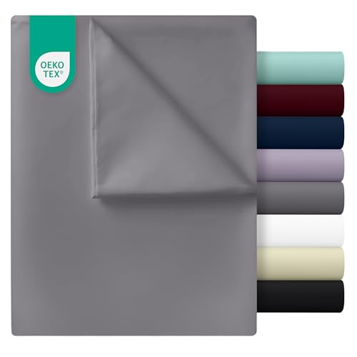 Utopia Bedding - Flach Laken ohne Gummizug - 270 x 290 cm - Oeko-TEX Zertifiziert - Weich Gebürstetes Polyester – Mikrofaser – Flaches Blatt – Grau Utopia Bedding - Flach Laken ohne Gummizug - 270 x 290 cm - Oeko-TEX Zertifiziert - Weich Gebürstetes Polyester – Mikrofaser – Flaches Blatt – Grau