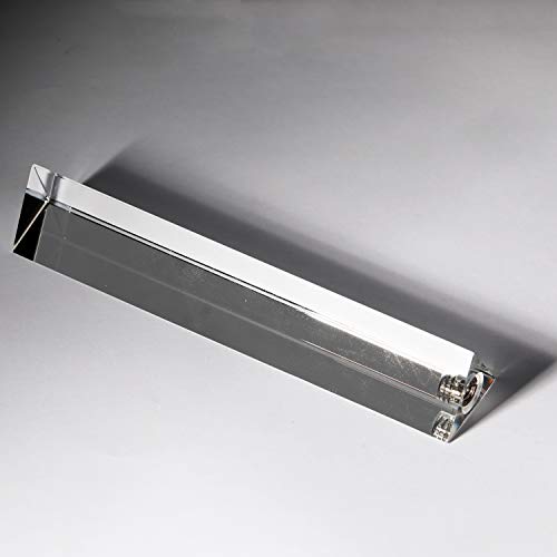 Prisma triangular para fotografia com suporte, vidro de cristal óptico com rosca de 1/4 polegada, cr