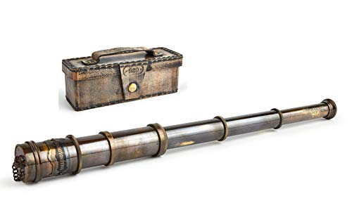 Dollond London 1920 Telescopio fatto a mano Cannocchiale Nautico antico Riproduzione Vintage Funzionante Monocolo in Ottone Lungo 15 pollici Decorazione da Collezione Per bambini