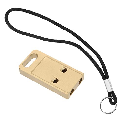 CORHAD Emergency Whistle Pendant for Outdoor Survival Keychain Decor Lightweight Dual Tube Whistle for Hiking Bird Training Referee Use Present Option