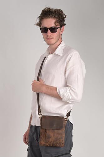 Image of Genuine Leather Sling Bag for Men, Stylish and Spacious Side Bag for Men, Crossbody Bag for Men Daily Use