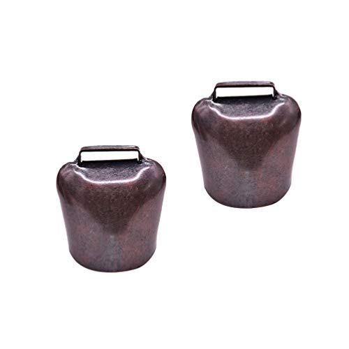 EXCEART 2 STK Mini Kuhglocken Urlaub Jingles Bells DIY Baum Hängende Glocken Tierische Glocke Antike Glocken Schlüsselanhänger Halsband Armband Bastelset Bronze Weihnachten Haustier Glocke