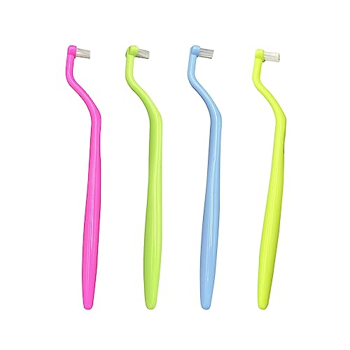 FRUTA Orthodontic Toothbrush 4pcs Tuft Toothbrush Compact Interdental Interspace Brush Dental Implants Braces Wisdom Teeth Detail Cleaning Brush- C