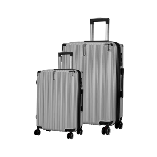 Image of Maleta Nova Cabin and Large Size |20'' and 28''|Hardside,TSA Lock | Trolley Bag Set of 2 | Luggage Suitcase | Travel Bags for Travelling | Trolley Bags for Travel Combo (Grey, Set of 2 (Small-Large))
