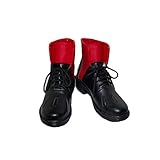 Tokisaki Halloween Men's high-top Shoes Fashion Ladies pu Leather Shoes My Hero Academia Deku Costume Midoriya Izuku Shoes Cosplay (Black, Numeric_12)