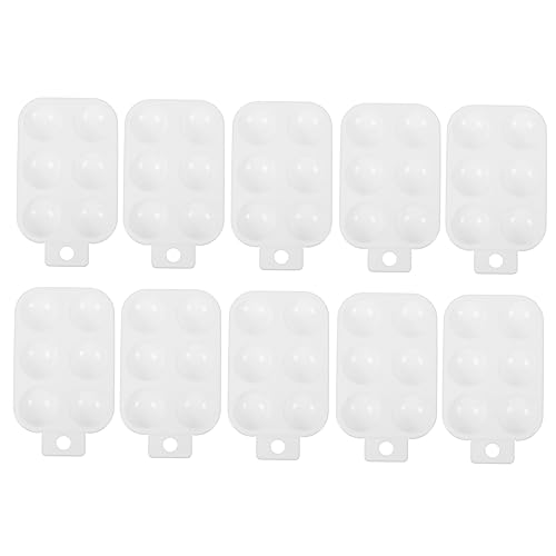 HAPINARY 10pcs Palette Artist Paint Art Paint Board Plastic Mixing Tray Square Plastic Serving Tray Color Mixer Practical Paint Tray Paint Tray for Toning Watercolor Gouache White Pp