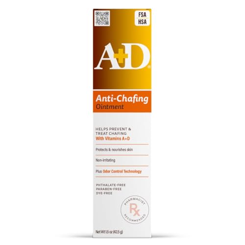 A+D Anti-Chafing Ointment – Helps protect & treat skin irritation from friction or chafing, with...