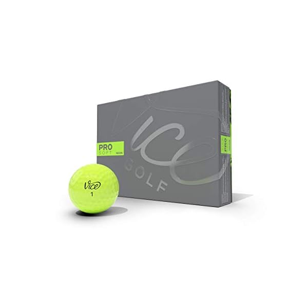 Vice Golf Pro Soft 2020 | 12 Golf Bälle | Eigenschaften: 3-Piece Cast Urethan, weiches Schlaggefühl, hohe Ballflugstabilität | Mehr Farben: Weiß/Neon Red | Profil: Für anspruchsvolle Golfer