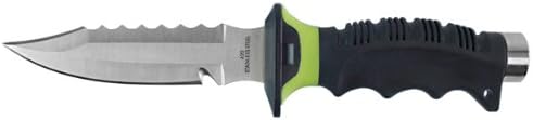 New 420 Stainless Steel Full Size Scuba Diving Knife - Pointed Tip (Neon Yellow)