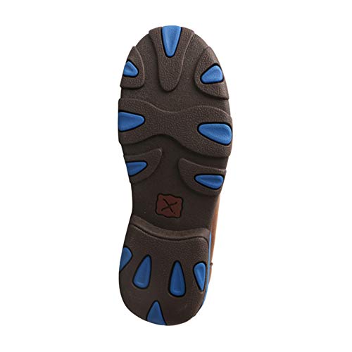 Image of Twisted X Chukka Driving Moc (Little Kid /Big Kid) Brown /Blue 12 Little Kid Medium