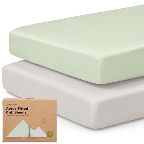 Image of KeaBabies 2-Pack Fitted Crib Sheets for Boys, Girls, Baby - Soft Bamboo Viscose Cotton, 52x28 Standard Crib Mattress Sheets, Toddler Bed Mattress Cover, Gender Neutral, Breathable, Durable (Sage)