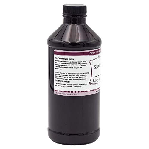 LorAnn Oils Strawberry Bakery Emulsion, 16 ounce bottle