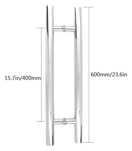 Manija de puerta corrediza granero en acero inoxidable de alta resistencia, pack de 2 3