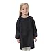 Delantal Niños Niñas Niños Pintura Impermeable Delantal De Los Niños del Traje De Manga Larga Art Crafts (Color : Negro, Size : L)