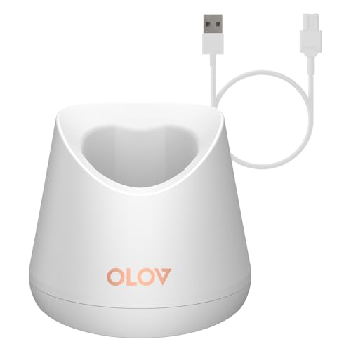 Replacement Charging Base for OLOV Groin Hair Trimmer USB Recharge Dock & Charging Stand Compatible for OLOV Trimmer Charging Dock with USB Power Cord White