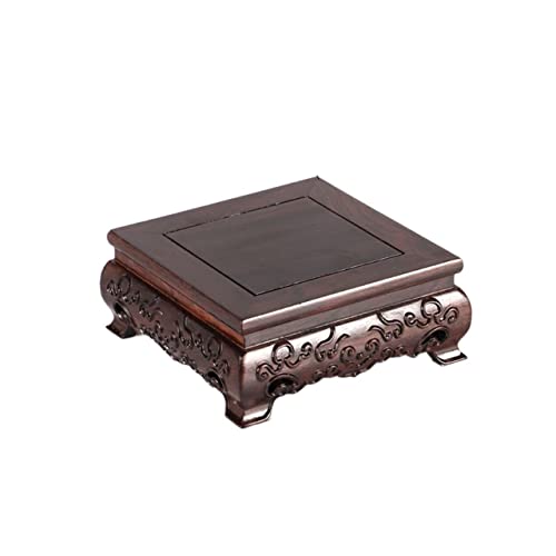 盆栽ベース 木製の正方形の花瓶ベース無垢材の実用的なティーポット盆栽の鉢植えのディスプレイスタンドホームオフィスの装飾用 台座スタンド (Color : I)