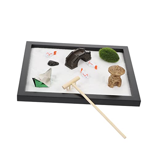 Abaodam Sandbox Sand Craftwork Home Decor Zen Style Tabletop Ornament Desktop Adornment