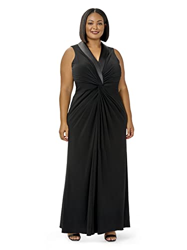 Adrianna Papell Women's Jersey Tuxedo Gown