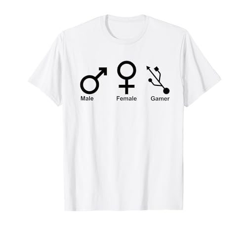 Male Female Gamer Camiseta