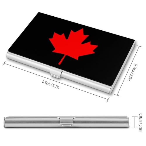 Canada Flag Business Card Holder Slim Credit Case Pocket Name Case Wallet for Men Women2