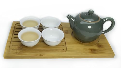 Image of Liang baobao Chinese Traditional Tea Tasting Cup Set of 4, 1.6oz White Porcelain Mini Cups for Gongfu Tea Ceremony (White)