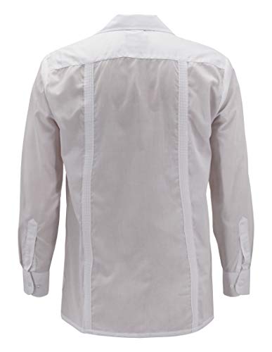 Men's Guayabera Long Sleeve Button Up Cuban Beach Casual Embroidered Dress Shirt2