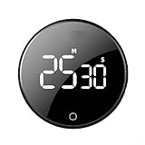 Twist to Set - Temporizador recargable por USB para cocinar, hornear, estudiar y hacer ejercicio con tamaño compacto para uso en casa, escuela o viajes (B)