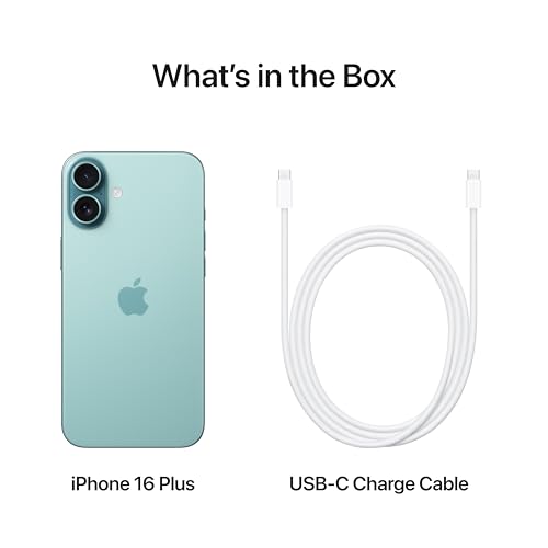 Image of iPhone 16 Plus 256 GB: 5G Mobile Phone with Camera Control, A18 Chip and a Big Boost in Battery Life. Works with AirPods; Teal