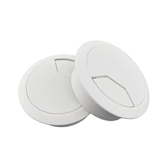 Amazon.com: HAHIYO 2Pcs 2Inch/50mm White ABS Plastic Sector-shaped Desk ...