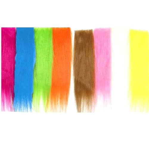Fourrure synthétique leurres pêche mouche fuchsia chartreuse orange blanc