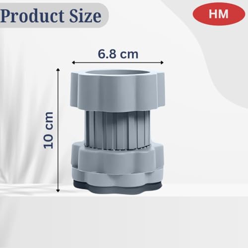 Image of HM Adjustable Washing Machine Stand | Front Load Top Load Bushes | Anti Skid Fridge Stand Legs | Vibration Stopper Pads For Washing Machine | Upto 9 Kg Machine (Set of 4 Pcs) (Grey)