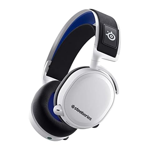 SteelSeries Arctis 7P+ Wireless Gaming Headset – Lossless 2.4 GHz – 30 Hour Battery Life – USB-C – 3D Audio – For PS5, PS4, PC, Mac, Android and Switch - White Cover