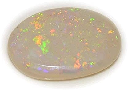 インド製 10.25 ラッティファイアオパールストーン認定天然オーバルホワイトオーストラリアルースジェムストーン-B0DNW4ST3