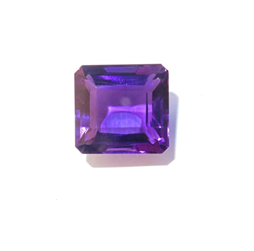 Améthyste véritable 22.17 carats taille émeraude, grand cristal violet pour lithothérapie