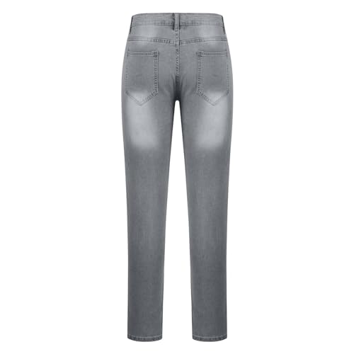 Jeans for Men Slim Fit Stretchy Denim Pants Mens 2025 Distressed Washed Casual Trousers Teen Boys Hip Hop Streetwear3