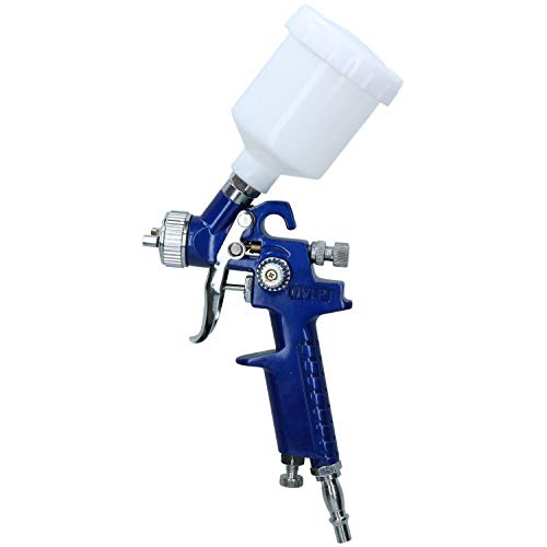 AB Tools Mini HVLP Gravity Fed Touch Up Paint Spray Gun with 1.0mm Nozzle 125ml Pot