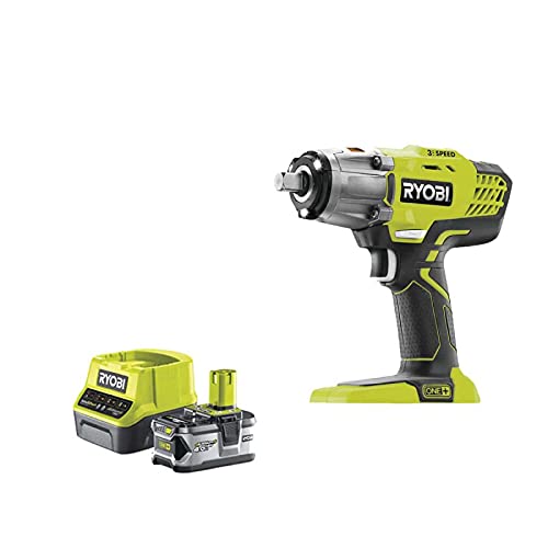 RYOBI Pack boulonneuse à chocs 18V One+ R18IW3-0 - 1 batterie 4.0Ah - 1 chargeur rapide 2.0Ah...