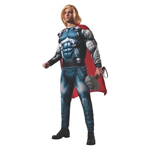 Rubies 820006XL000 - Disfraz de Thor Deluxe Marvel - Avengers Heroes para adultos, azul, XL