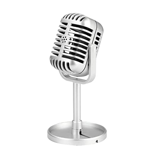 Image of ATORSE Classic Retro Vintage Style Microphone Prop Photography Props Old Mic Silver|Musical Instruments & Gear|Pro Audio Equipment|Microphones & Wireless Systems